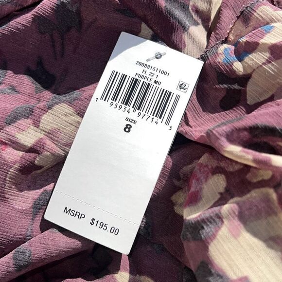 LAUREN RALPH LAUREN NWT Floral Georgette Spring Tiered Ruffle Dress 8 - Picture 7 of 7